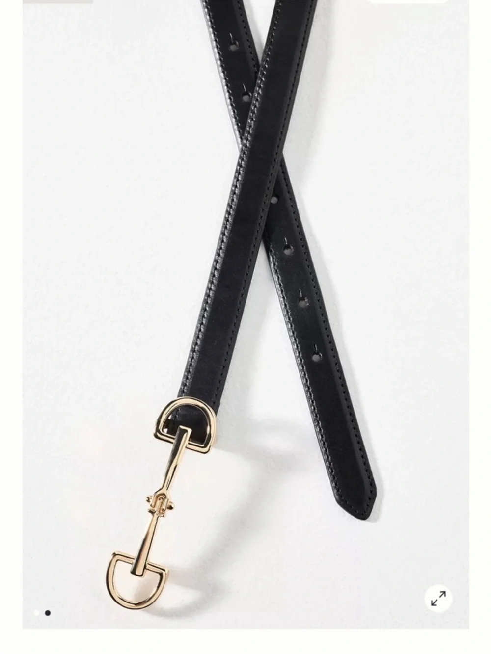 NWT Anthropology Skinny Horsebit Detail Belt